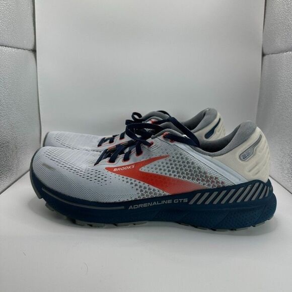 Brooks Adrenaline GTS 22 Shoes Mens Size 8.5 D Gray Red Running Trainer Cushion - Picture 6 of 11